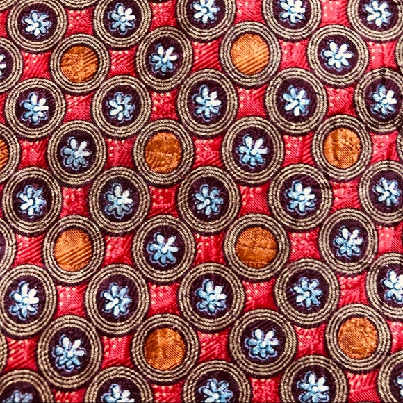 Ermenegildo Zegna silk tie fall oranges golds - Picture 3 of 7